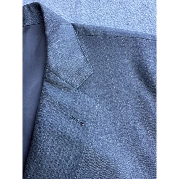 Lord's Tailor Custom Tailored Sport Coat Gray Pinstripe Super 120's Wool 44R